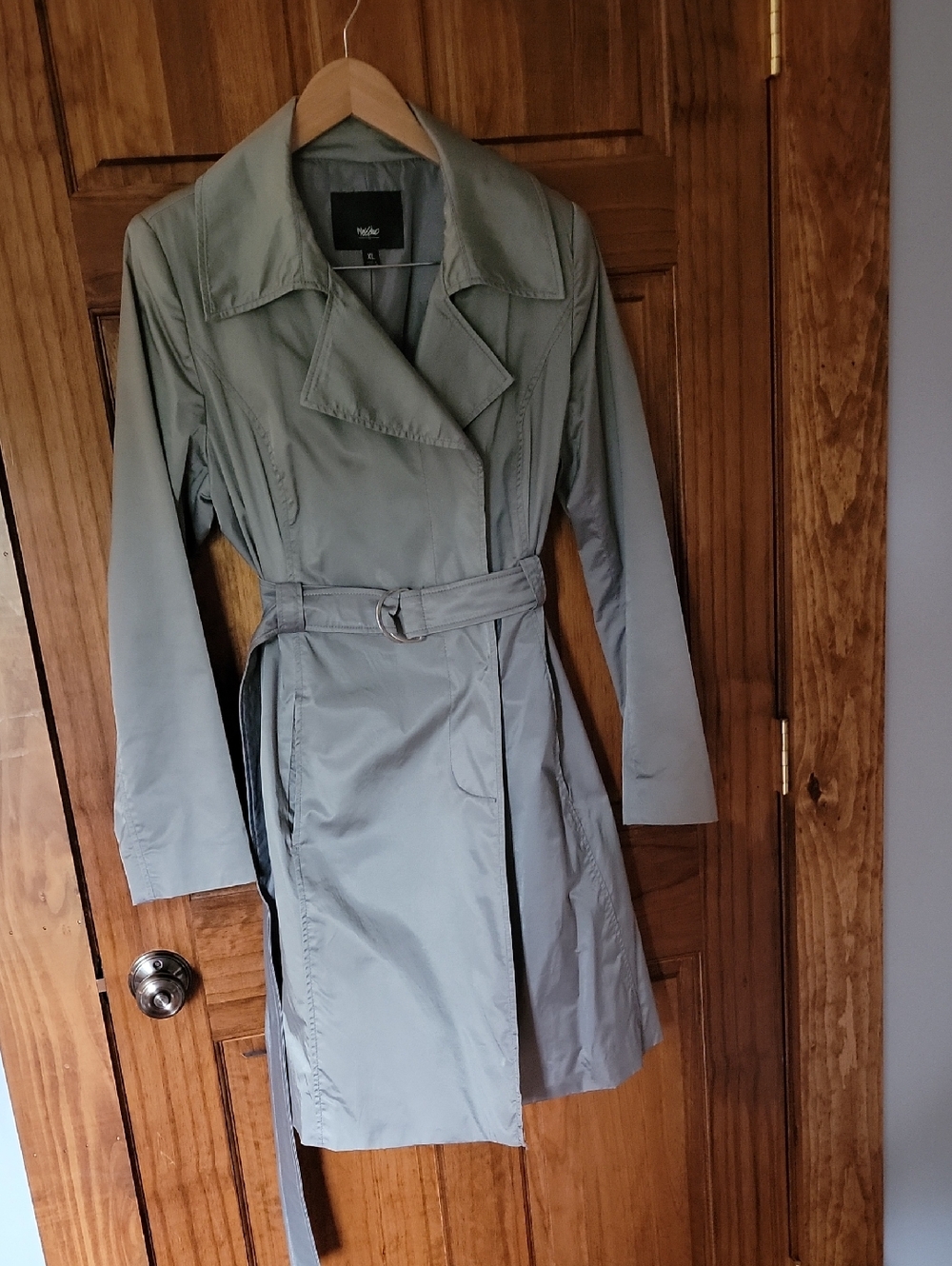 Mossimo Supply Co. Light Gray Trench Coat with Belt